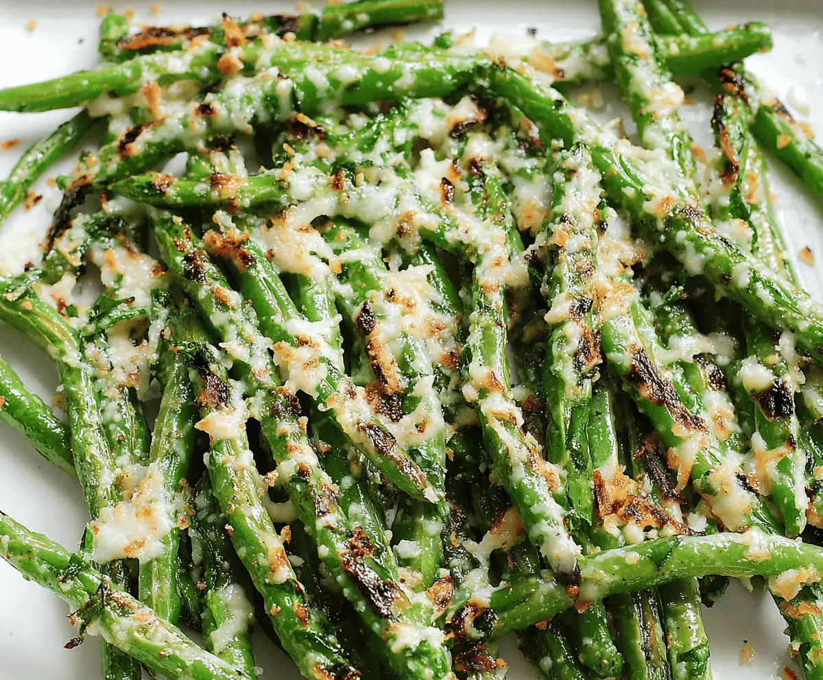 Crispy Roasted Parmesan Green Beans Recipe