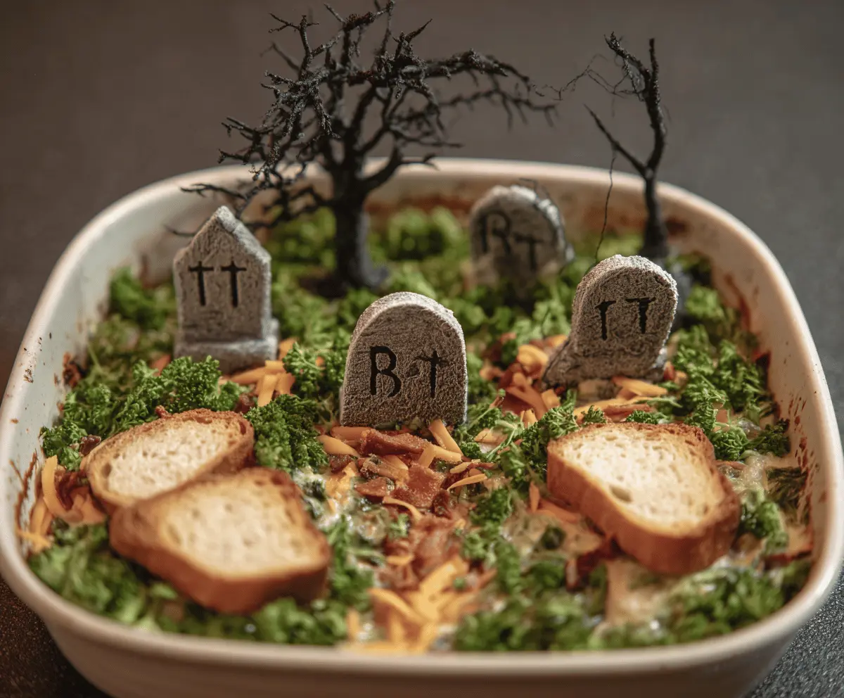 Spooky Spinach Dip Graveyard Party Recipe