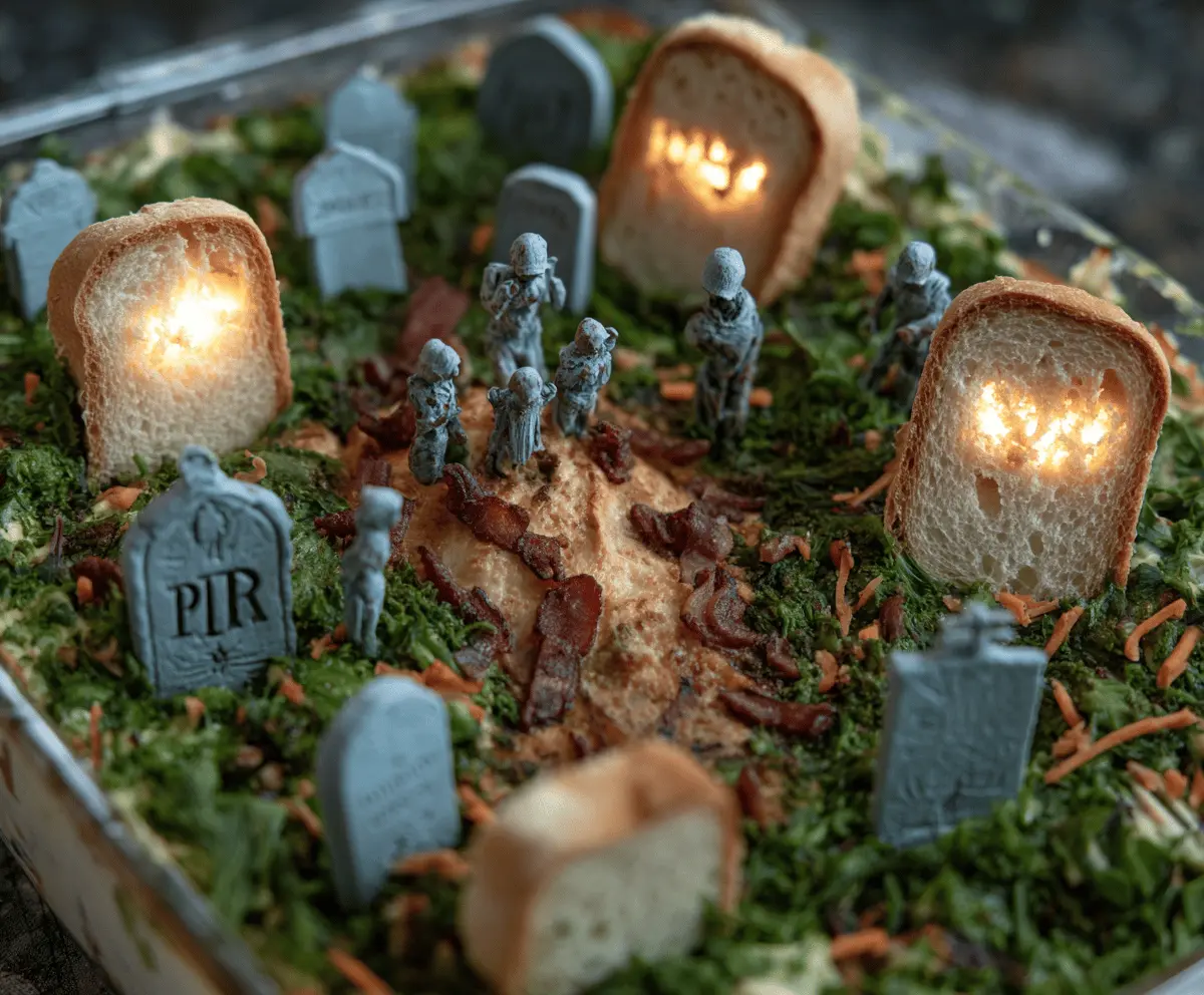 Spooky Spinach Dip Graveyard Party Recipe