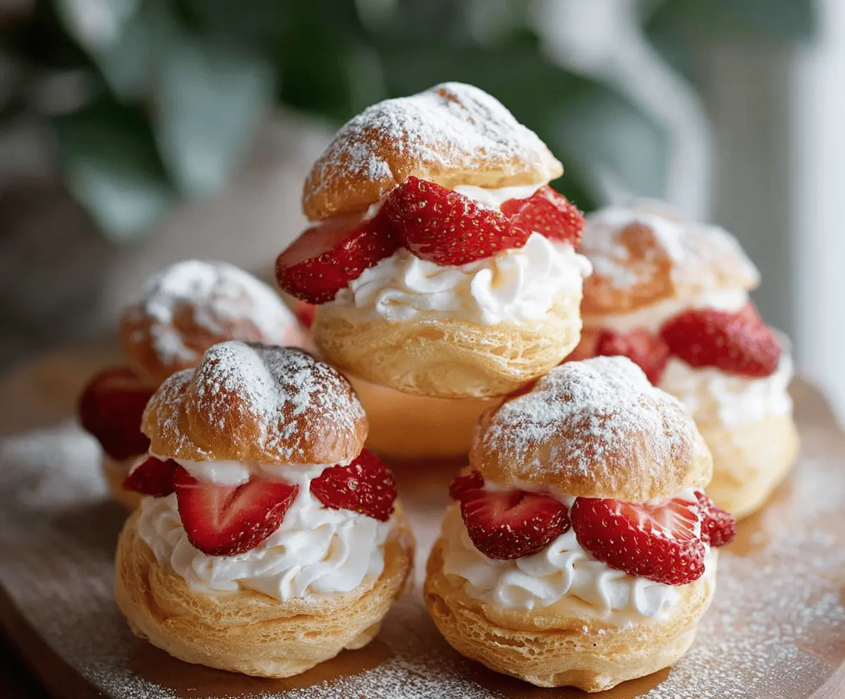 Easy Strawberry Cream Puffs Recipe – Quick & Delicious Dessert