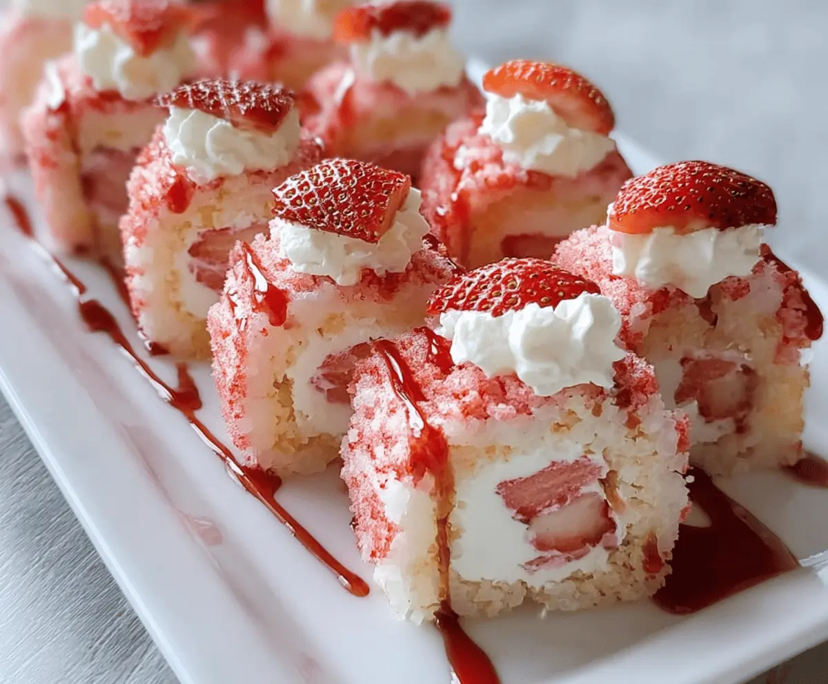 Easy Strawberry Shortcake Sushi Rolls – Fun and Delicious Dessert Recipe