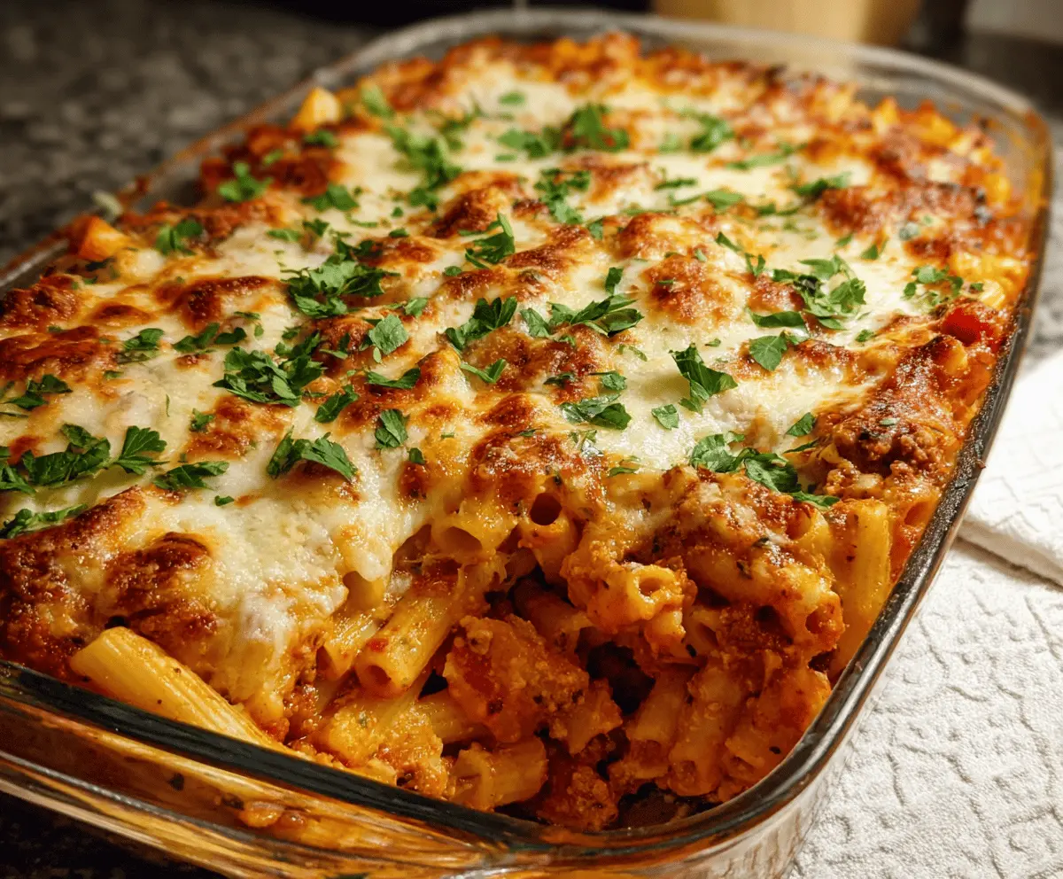 Ultimate Creamy Cheesy Baked Ziti Recipe – Hearty & Delicious