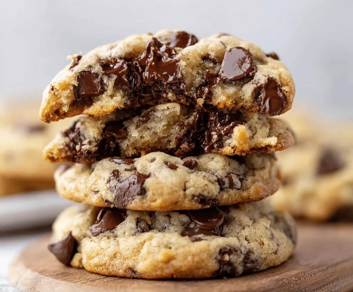 Ultra Thick Bakery Style Chocolate Chip Cookies Recipe – Crispy Edges & Gooey Centers