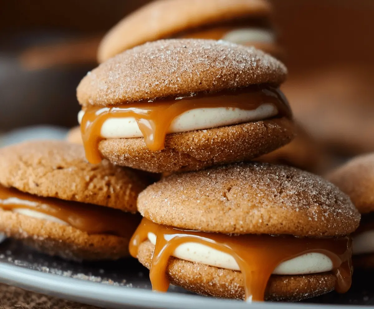 Apple Cider Whoopie Pies with Caramel