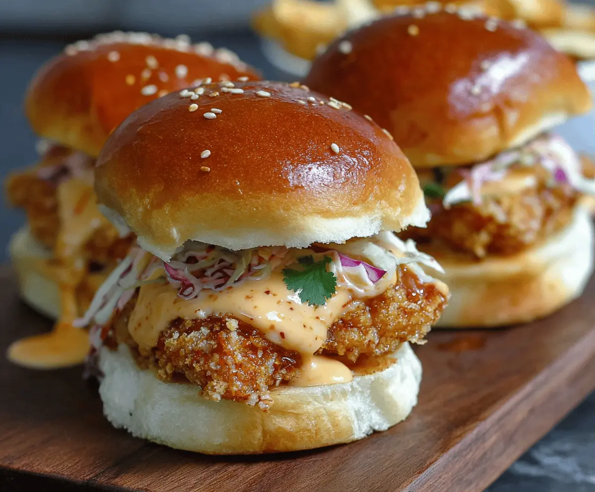 Easy Bang Bang Chicken Sliders