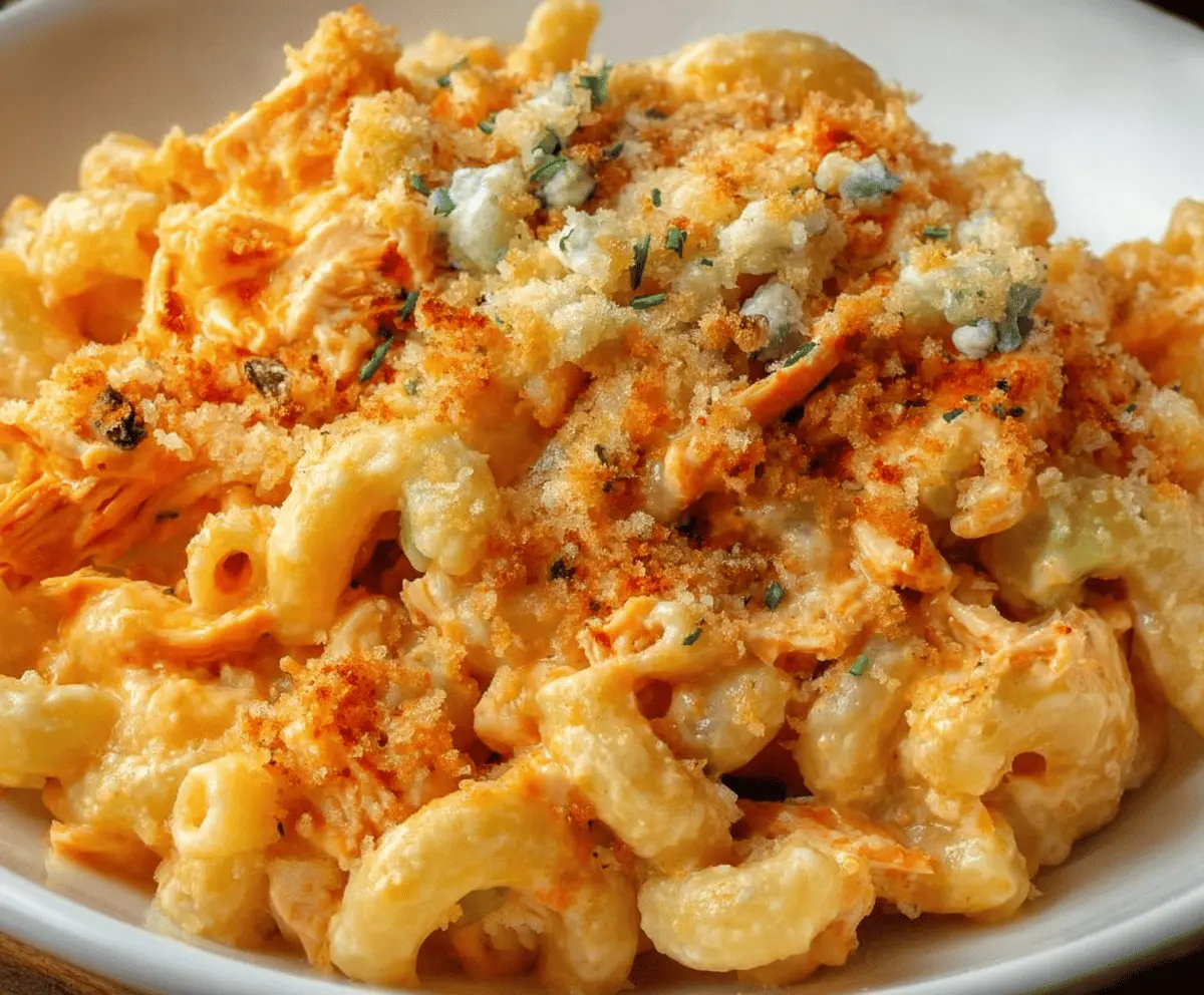 Easy Buffalo Chicken Mac & Cheese Recipe