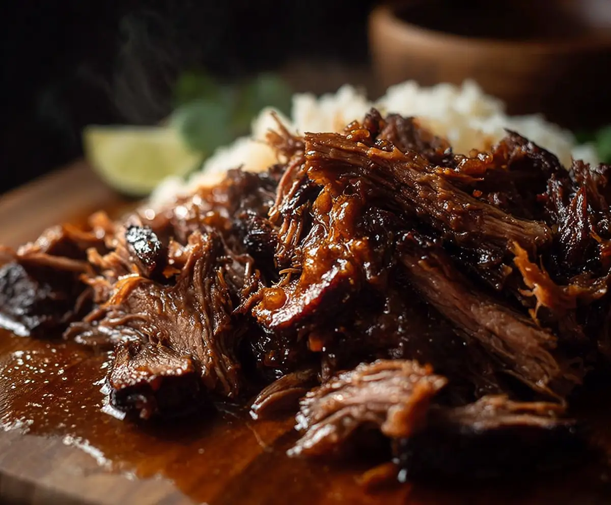 Easy Caramelized Pulled Beef Brisket