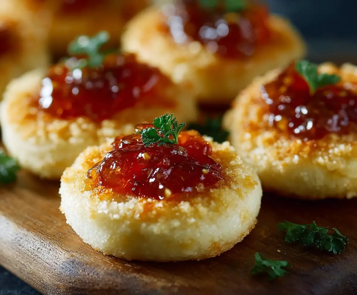 Cheesy Thumbprint Appetizers with Spicy Jelly