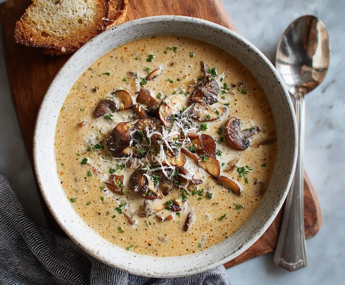 Easy Creamy Mushroom Soup Recipe