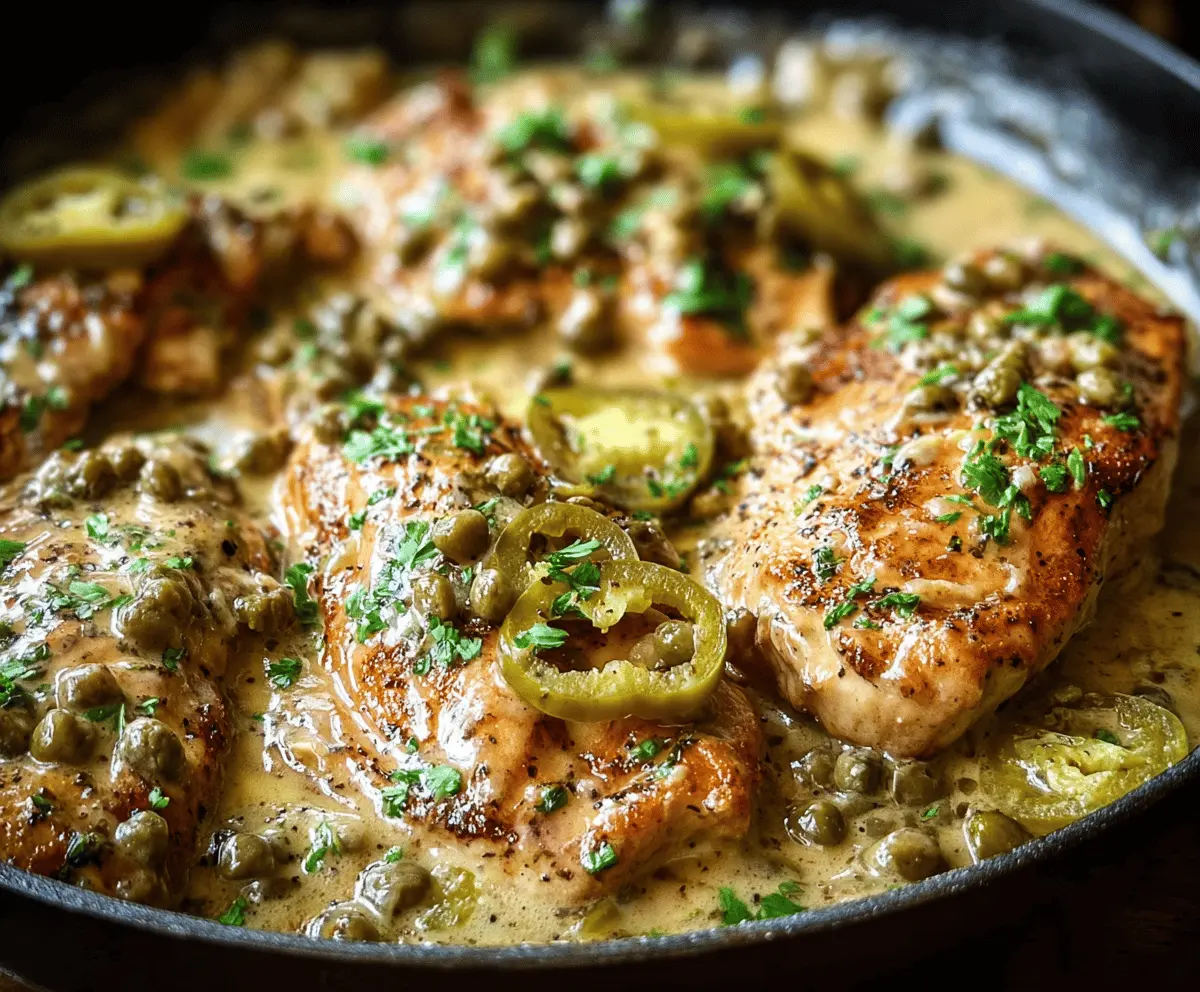 Creamy Pepperoncini Chicken Skillet Recipe