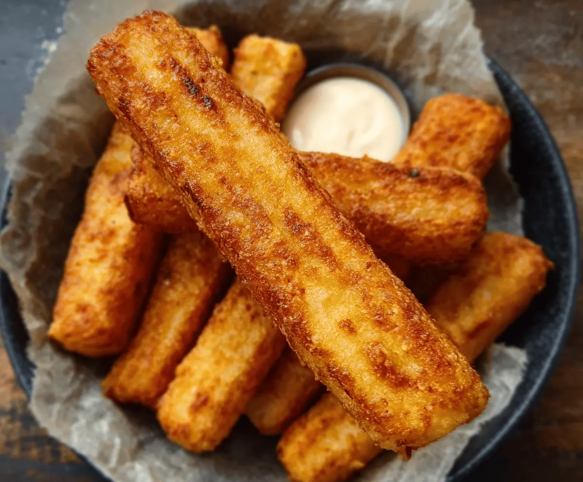 Crispy Hungarian Potato Cheese Sticks
