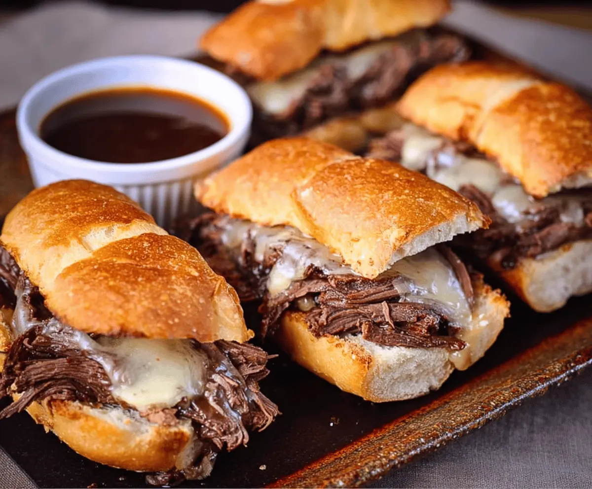 Easy Crock Pot French Dip Sandwiches