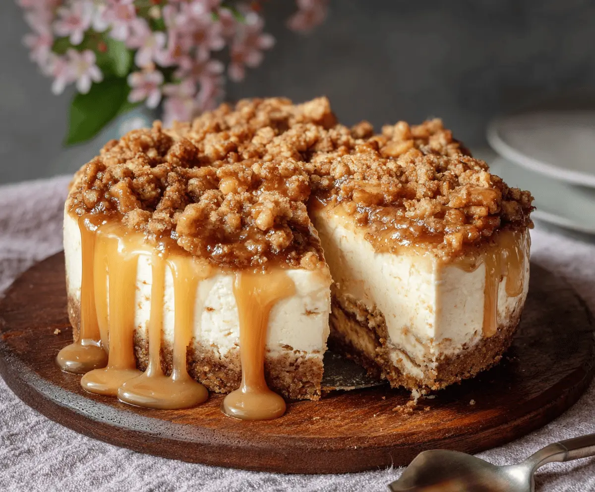 Easy Apple Crumble Cheesecake