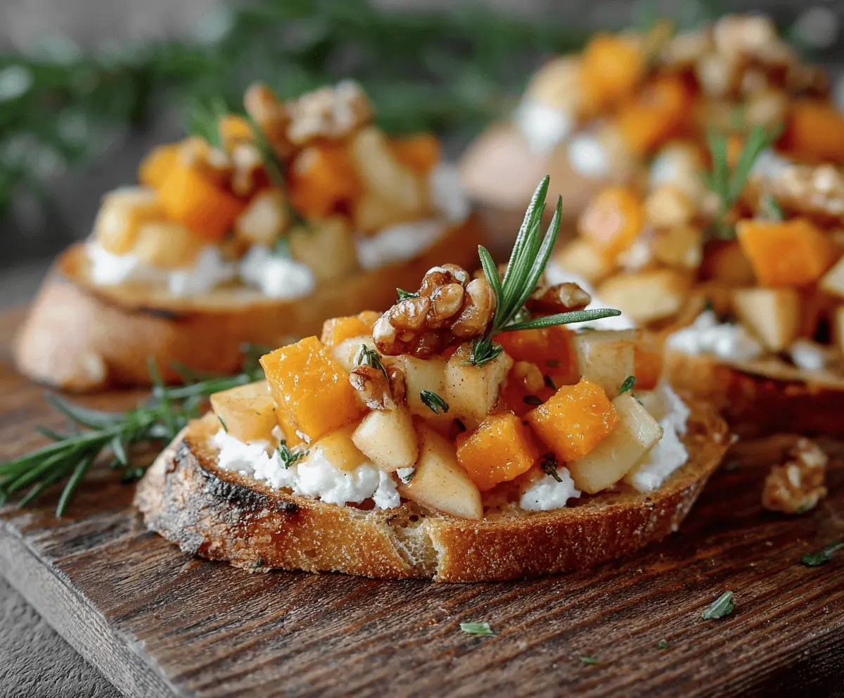 Fall Bruschetta with Squash & Apples
