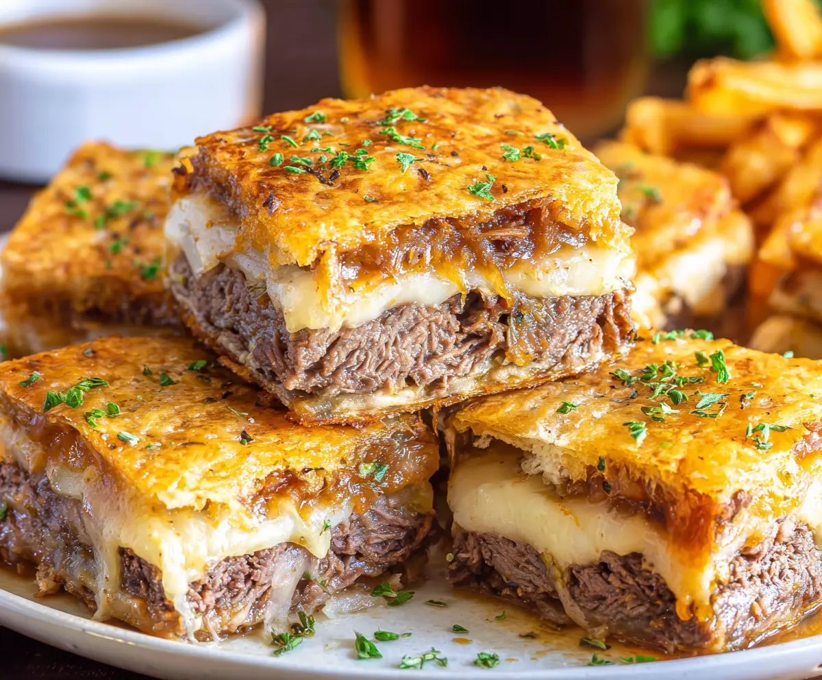 Easy French Dip Squares Recipe