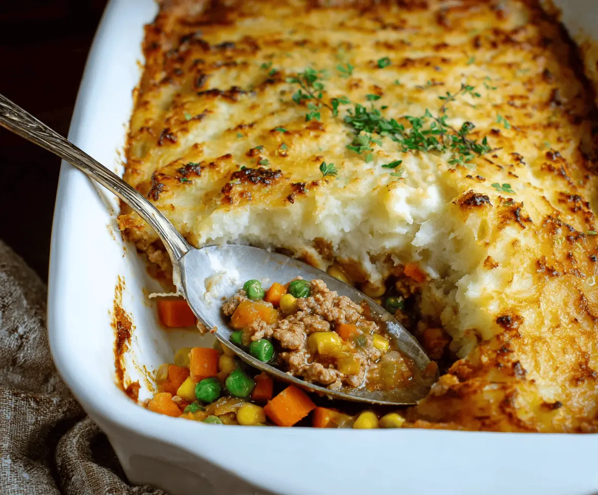 Easy Ground Turkey Shepherd's Pie