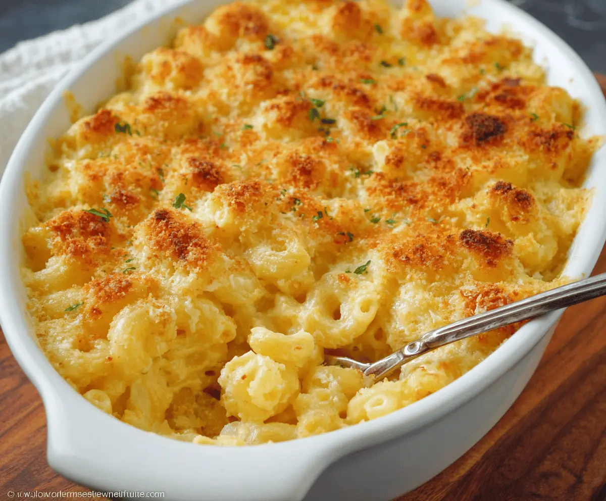 Crunchy Gourmet Baked Mac and Cheese