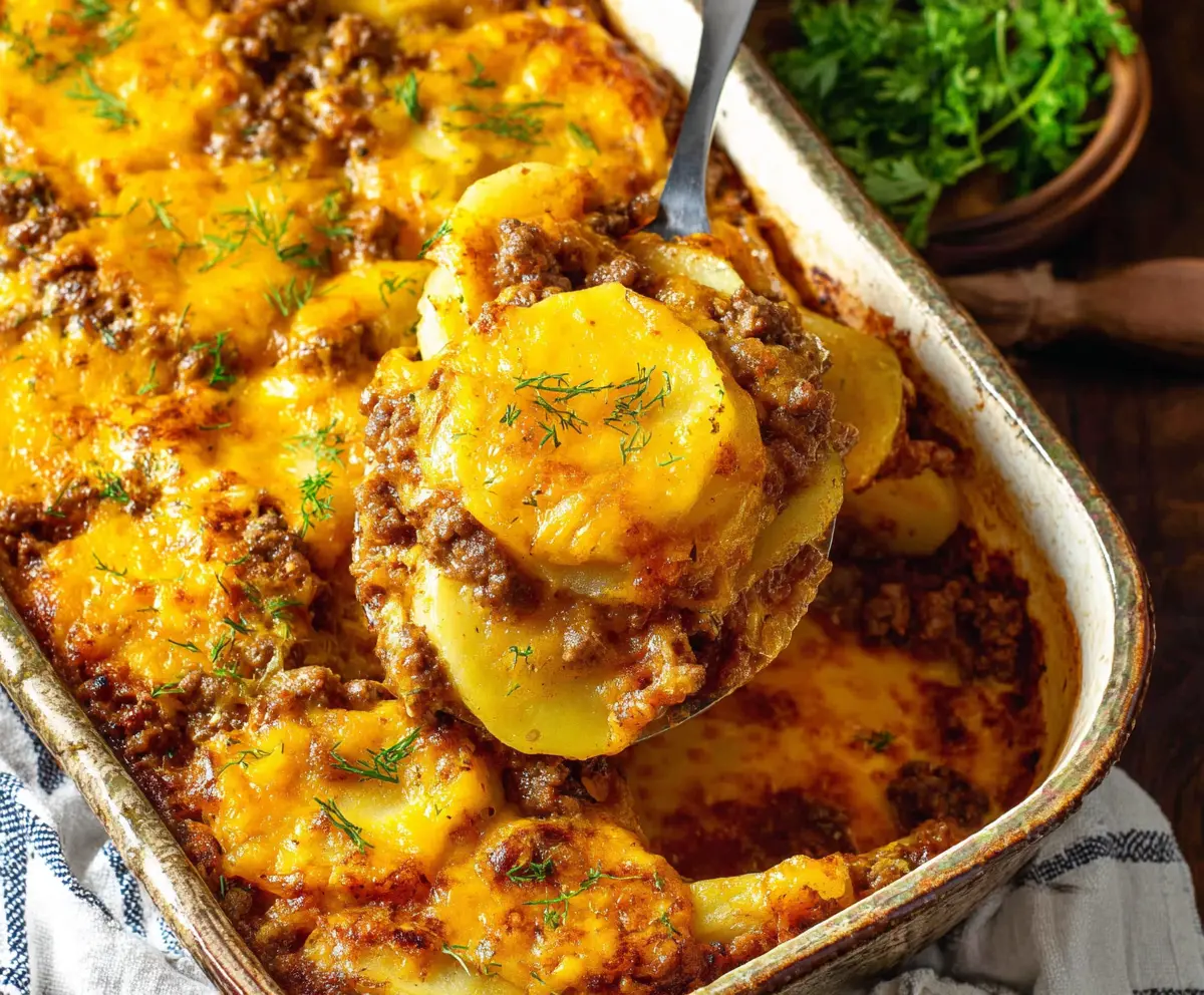 Easy Ground Beef and Potato Casserole
