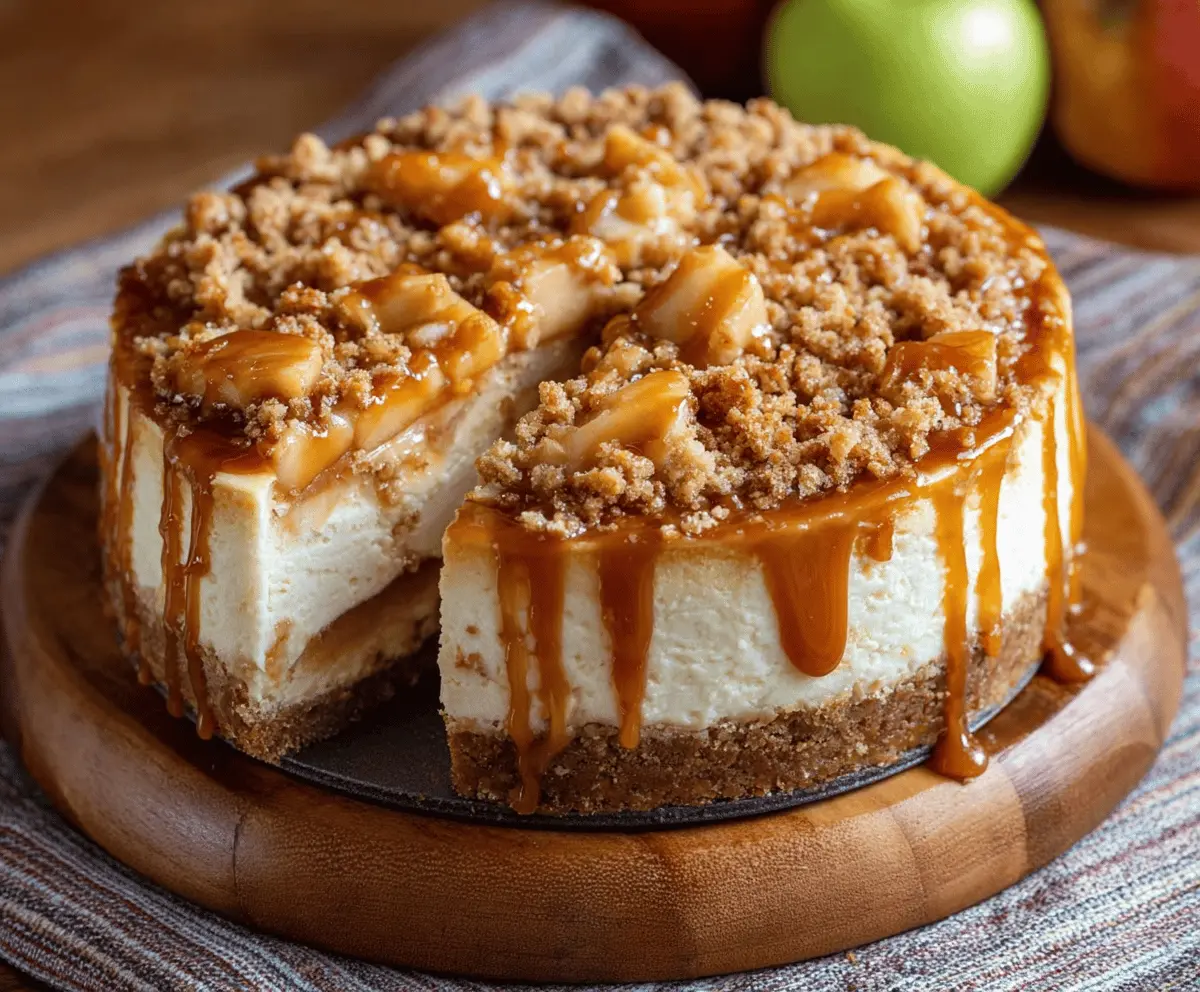 Salted Caramel Apple Pie Cheesecake