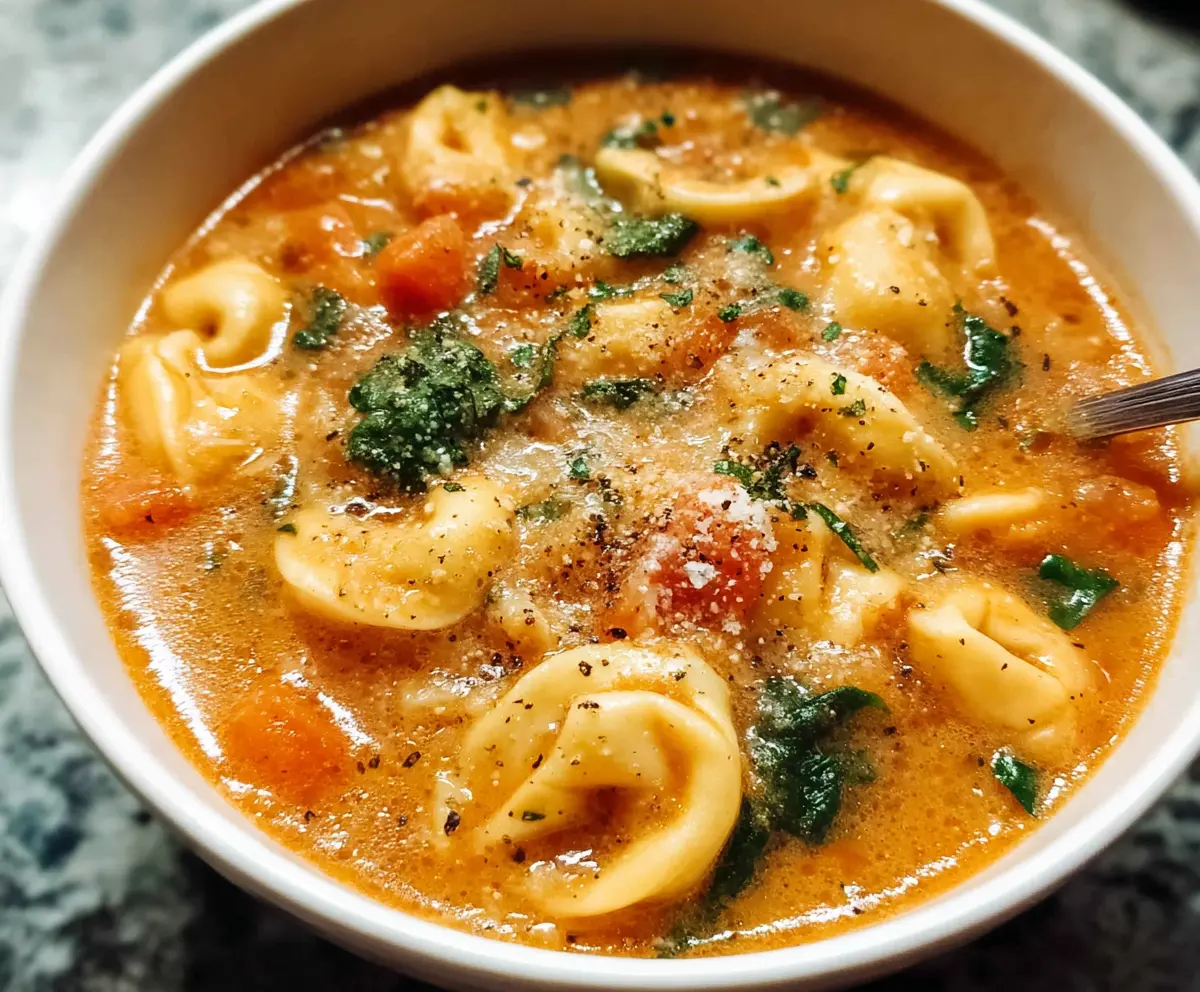 Creamy Silky Tortellini Soup