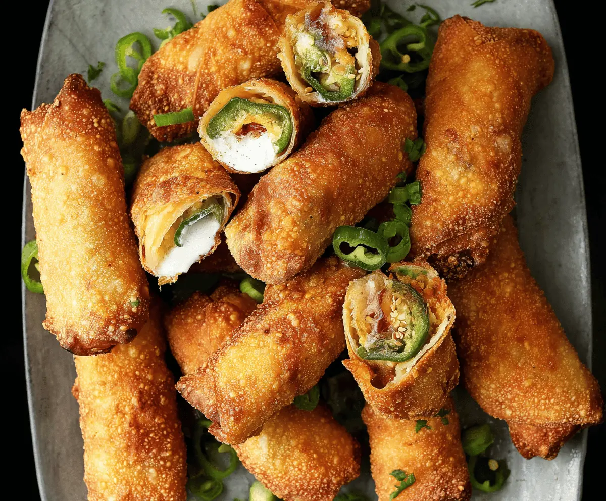 Easy Mini Jalapeno Popper Egg Rolls