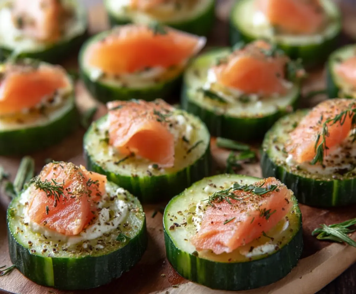 Easy Cucumber Salmon Bites