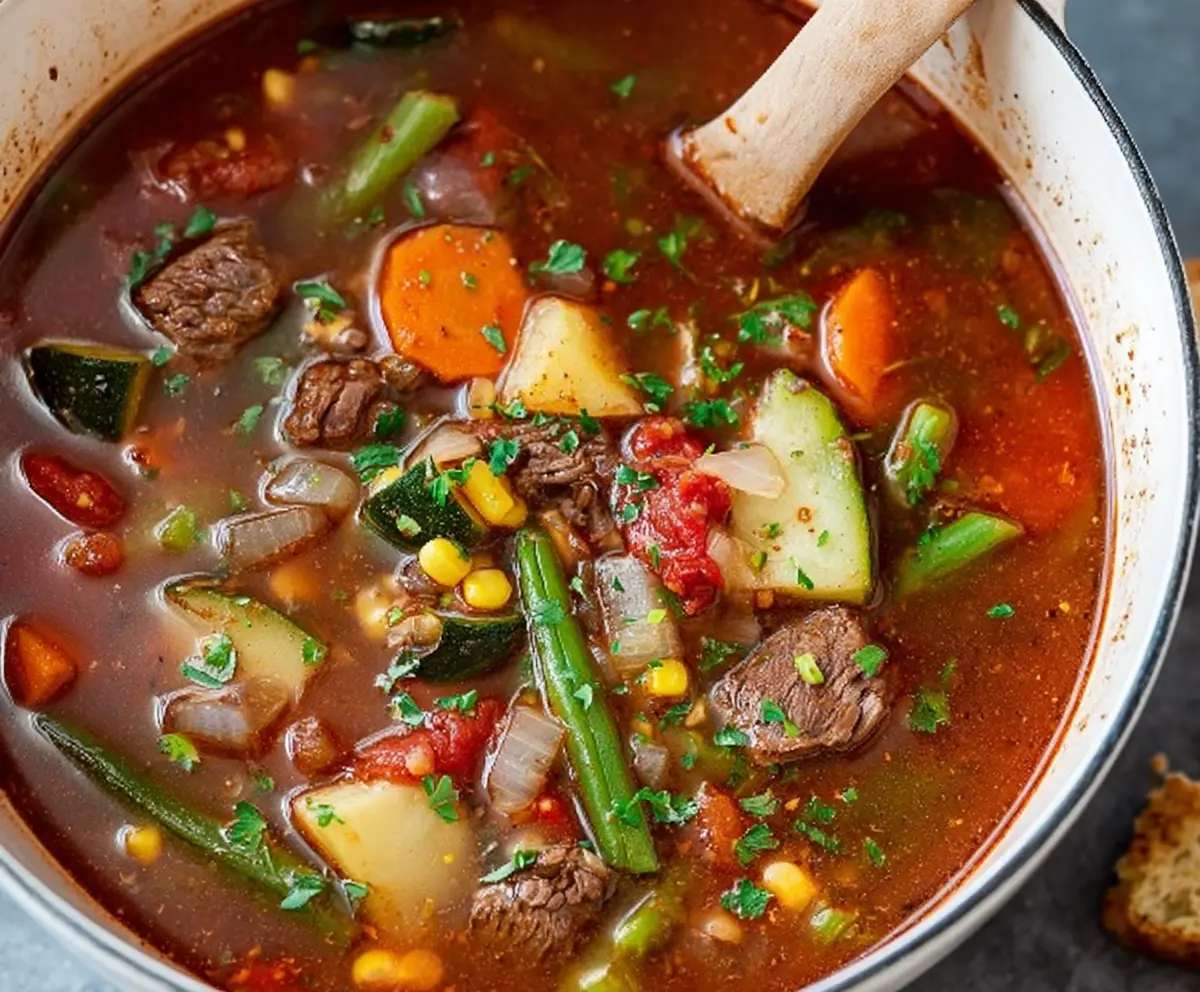 Hearty Veggie Beef Soup Recipe