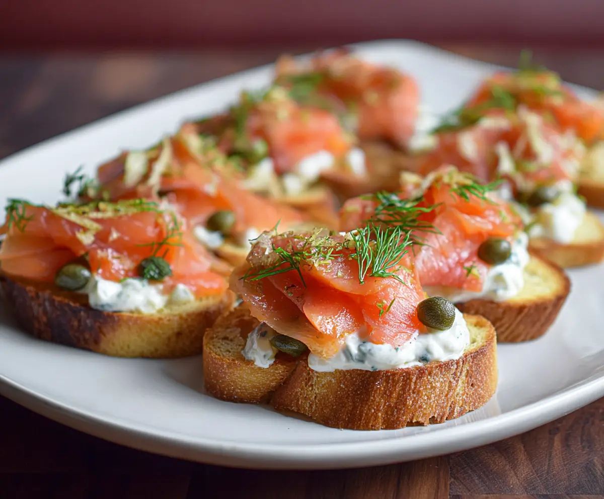 Easy Smoked Salmon Bruschetta Recipe