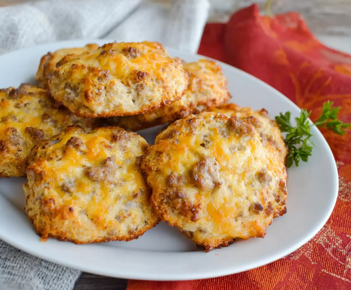 Easy Keto Sausage Cheese Biscuits