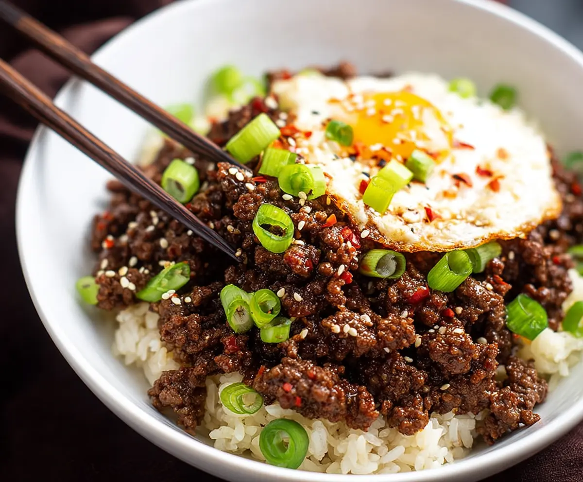 Easy Korean Ground Beef Bowl