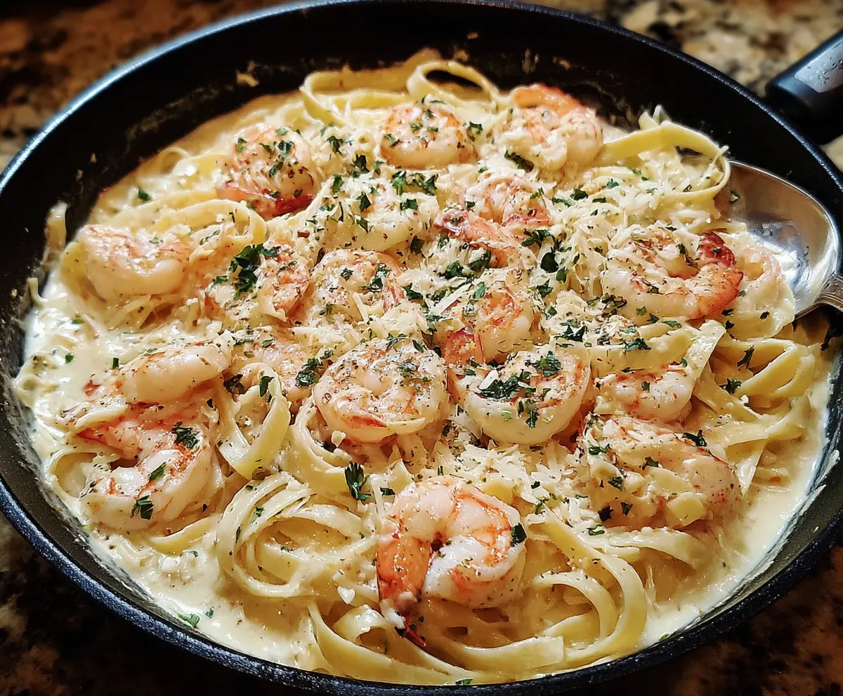 Easy One Pot Shrimp Crab Alfredo