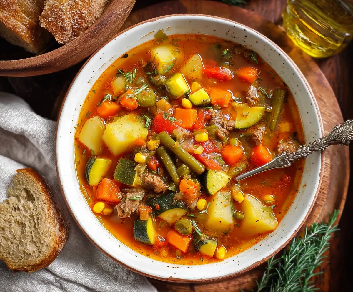 Hearty Rustic Vegetable Soup Recipe