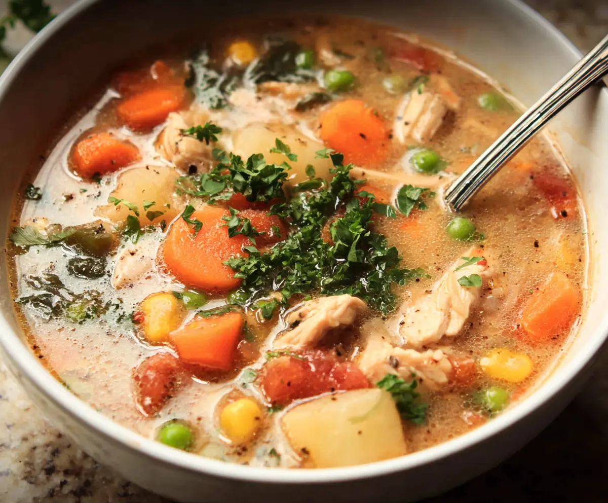 Delicious slow cooker soup collection featuring a variety of hearty and comforting homemade soups in a cozy kitchen setting.