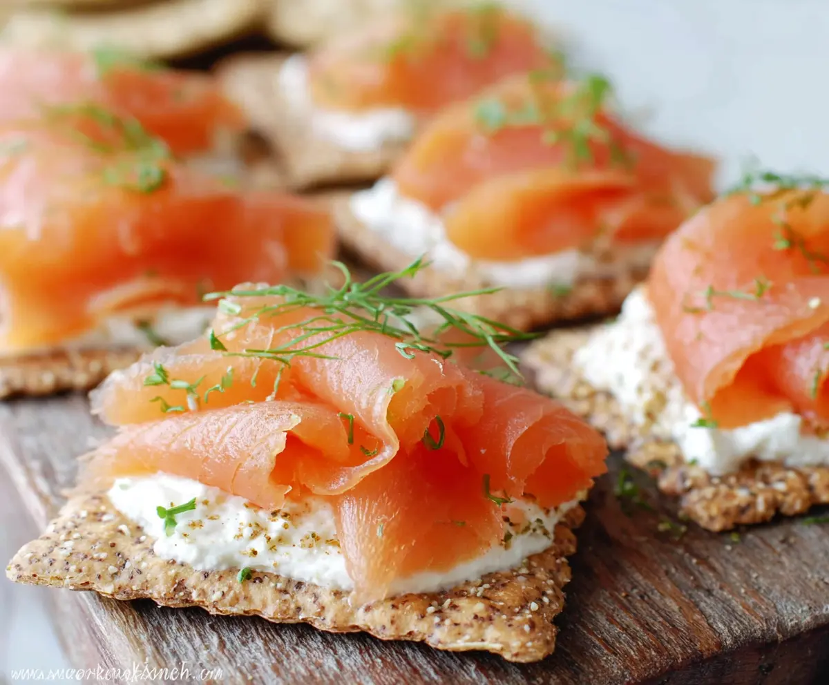 Smoked Salmon Cream Cheese Crackers