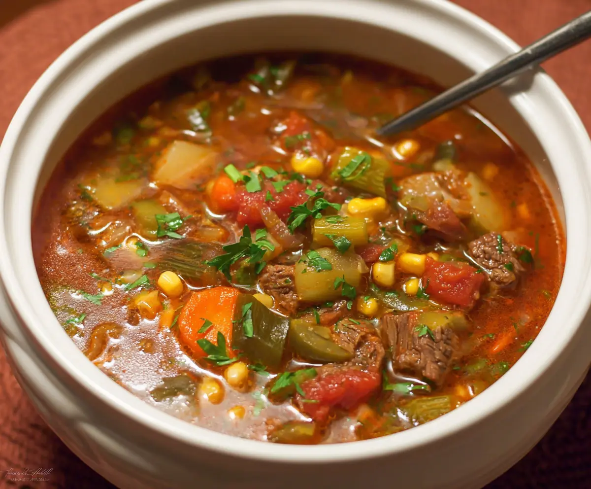 Easy Hearty Vegetable Beef Soup